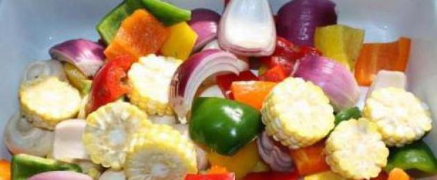 Овощи на мангале - самые вкусные рецепты блюд с дымком. Шашлык из овощей. Лучшие рецепты Как приготовить овощной шашлык на зиму