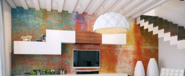 Кирпичная стена в интерьере кухни городской квартиры. Имитация кирпичной стены своими руками (50 фото, видео). Интерьер с кирпичной стеной
