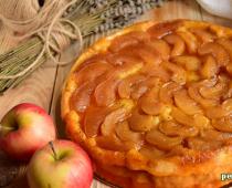 Тарт-татен или перевернутый яблочный пирог Рецепт пирога перевертыша с яблоками и карамелью