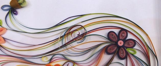 Σχέδια quilling από λευκό χαρτί.  Quilling για αρχάριους: βασικά στοιχεία και εργασία με αυτά.  Συσκευές τεμαχισμού